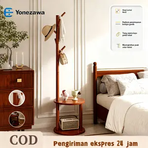 YONEZAWA COD Berdiri Serbaguna Rak Untuk Baju Kuat Serbaguna Gantungan Baju Rak Pakaian Vertikal  Rak Pakaian Ruang Tamu Minimalis Kayu Multifungsi Furniture