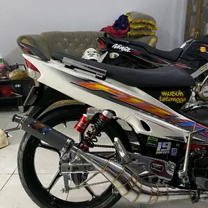 Knalpot Racing Fizr/f1zr/fiz type BM power kolong samping Stenlis Carbon Viber by R&R Exhaust