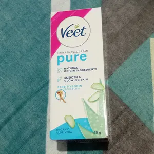 Veet Pure Formula Aloe Vera Extract (1 pcs) - Krim Penghilang Bulu Ketiak, Kaki dan Tangan Lembabkan Kulit Anti Iritasi Krim Perontok Bulu Efektif Hilangkan Bulu
