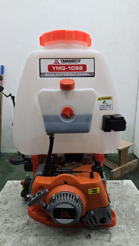 Yamamoto Gold Mesin Pertanian Knapsack Sprayer Gendong YMG-1098 Ukuran Tangki 20 Liter 2Tak 50cc 4 Tabung Air Chamber Turbo Merk Yamamoto Gold
