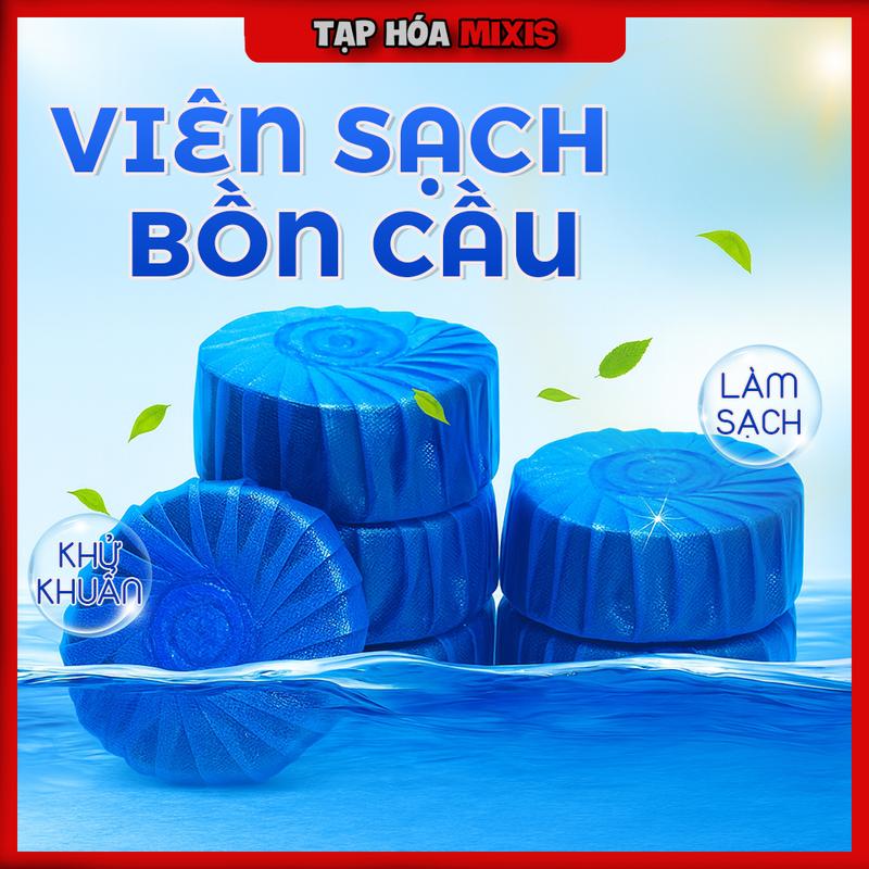 Viên thả bồn cầu nước xanh khử mùi hôi tẩy rửa sạch mảng bám vi khuẩn xả toilet diệt khuẩn vệ sinh vết bám bẩn Làm Sạch - GD46