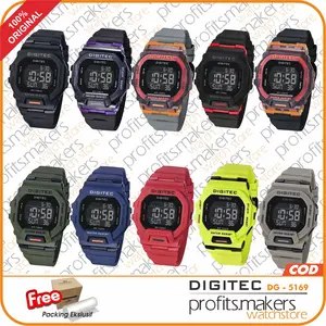 DIGITEC DG 5169 / DG-5169 / DG5169 Digital Watch Jam Tangan ORIGINAL Pria Rubber