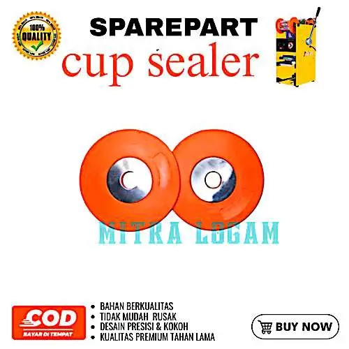 Bulatan Orange Pres Cup Sealer Berlaku Semua Merek Penjepit Plastik Roll Cup Sealer