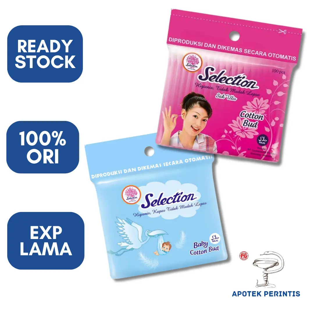 Selection Cotton Bud Dewasa & Bayi - Kapas Murni Berkualitas Tinggi Lembut Halus Aman untuk Bayi hingga Dewasa - Ready Stock 100% Ori Exp Lama