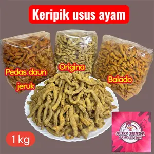 1kg - kripik usus ayam crispy enak gurih dan renyah