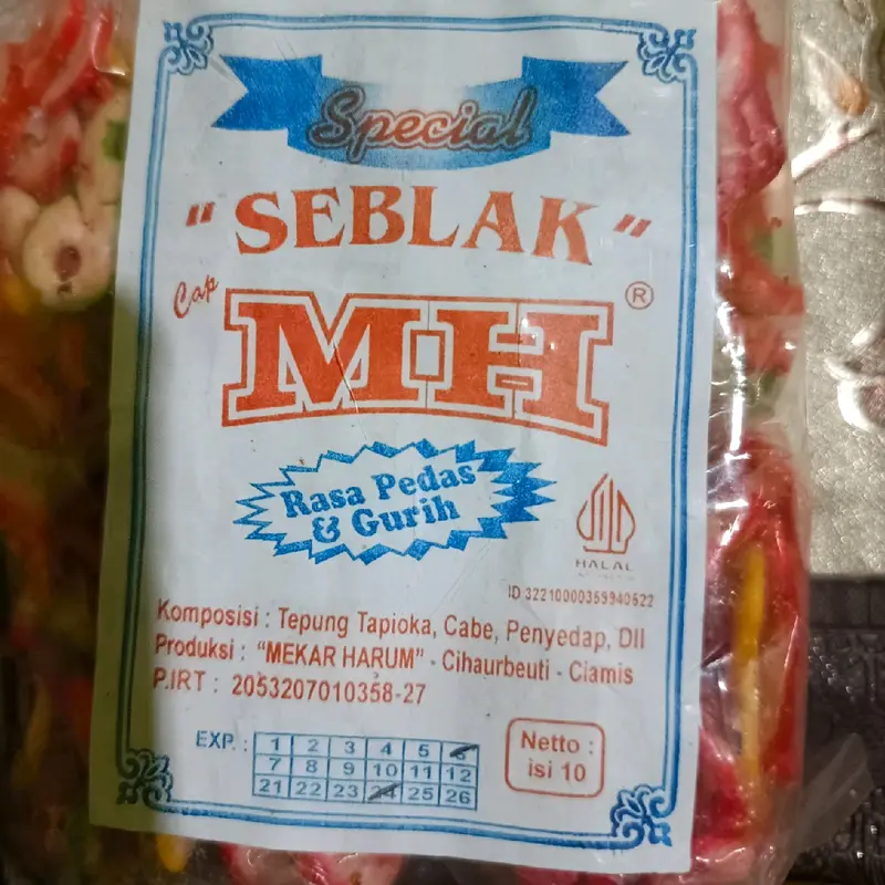 krupuk seblak angka 8 gurih renyah 1 pack isi 10 pcs 0