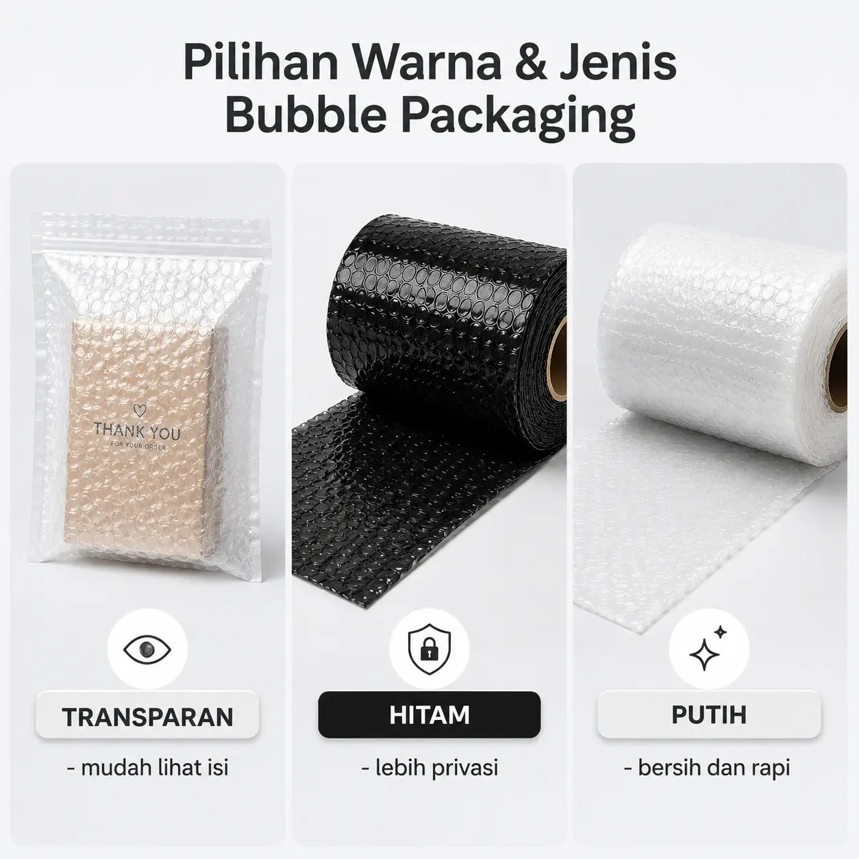Free gift / Bubble Wrap Premium 4 Lapis Lebih Tebal. Kemasan Aman Kami Yang Bayar!