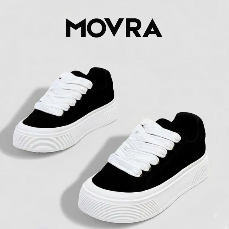 Giày Sneaker Nam Da Lộn Movra - Giày Thể Thao Nam Phong Cách Hàn Quốc, Êm Chân Chống Trơn, Thiết Kế Tối Giản, Dễ Phối Đồ, Màu Đen/ Nâu N