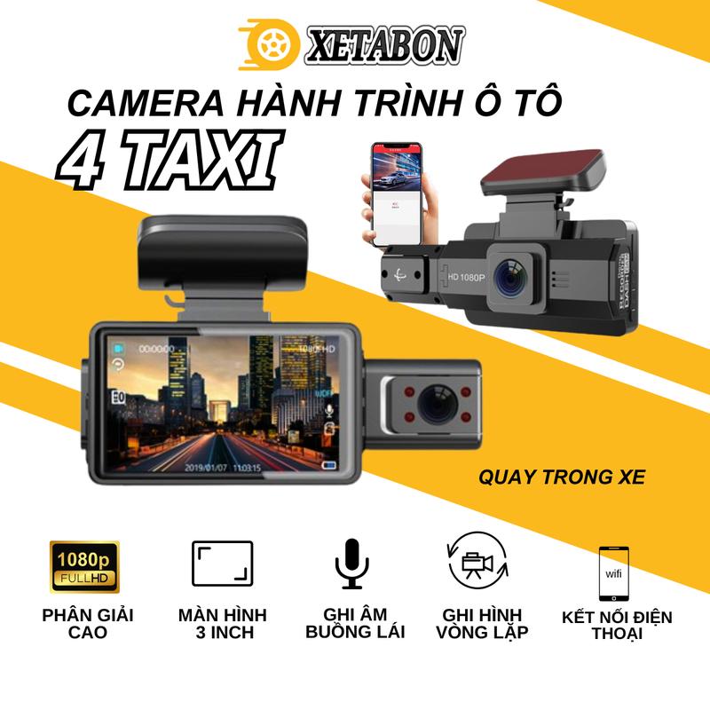 Camera hành trình Ô TÔ 4Taxi Plus 4Taxi Pro Ghi hình Cam trước và trong xe Kết nối điện thoại Phù hợp xe chạy taxi dịch vụ Bảo hành 12 tháng