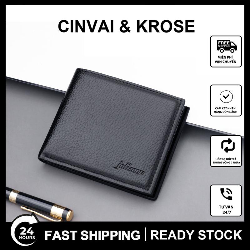 Jolizeon  Ví nam, Ví ngắn, có kẹp thẻ, túi dây kéo thay đổi, túi lưu trữ ID, Đa Năng làm bằng da PU, thiết kế đơn giản Wallet Chữ Nhật Hình Chữ Nhật Nhiều Ngăn