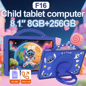 Hancdon Tablet Anak F16 8.1 inci Layar IPS 16GB+1024GB Android 13 Quad Core WiFi/5G SIM Dual Kamera Edukasi Game Tablet Anak EdukasiipetTablet Game