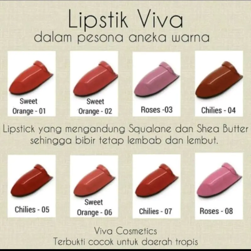 [ VIVA ] Lipstik putar glossy viva standar 2