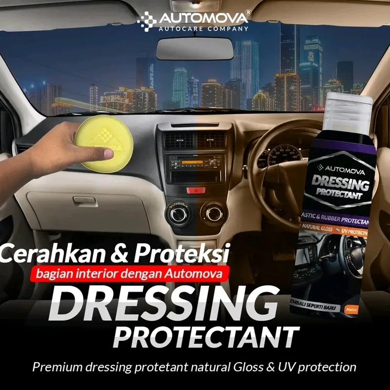 AUTOMOVA - PENGKILAP DASHBOARD DRESSING PENGHITAM BODY DOFF & SEMUA WARNA PLASTIK, KARET MOTOR 4