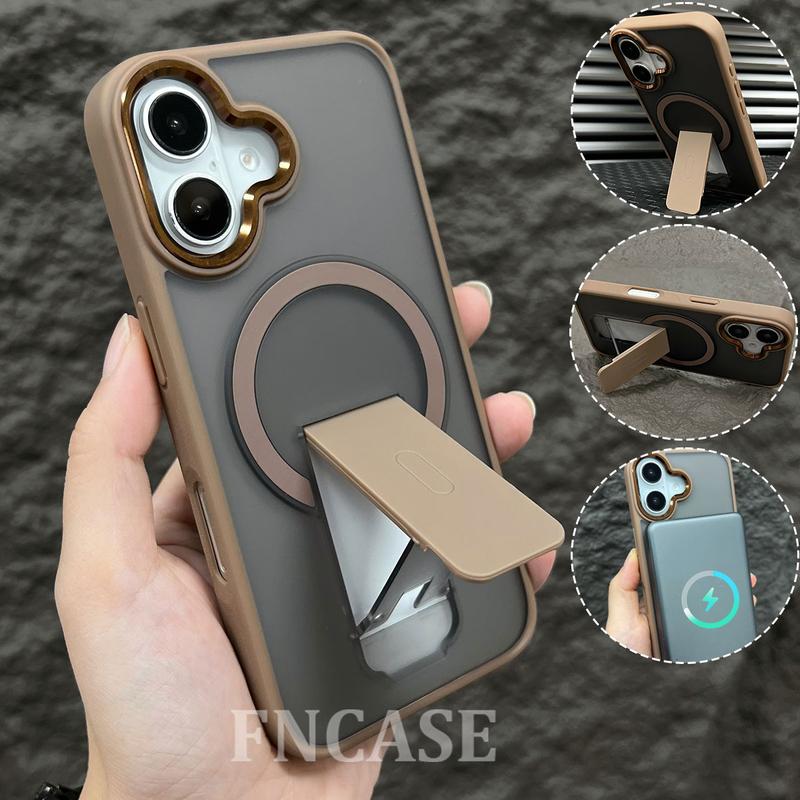 Ốp Lưng iPhone 11 12 13 14 15 16 PRO MAX, Giá Đỡ Nam Châm Đa Chức Năng Ẩn, Ốp Lưng Chống Sốc, Bảo Vệ Ống Kính Máy Ảnh Bao Phủ Toàn Bộ, Thích Hợp Cho 14PLUS, 15PLUS Và 16PLUS, Ốp Lưng Cứng