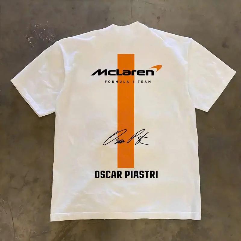 Áo thun MCLAREN Hình In Sắc Nét Form Rộng Oversize Chất Cotton Cổ Tròn Dày Dặn