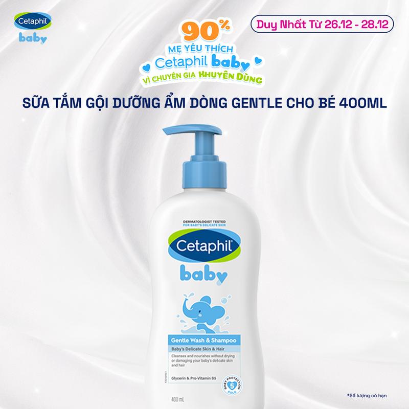   Live  Sữa tắm gội dịu lành cho bé CETAPHIL BABY GENTLE WASH & SHAMPOO 400ML 
