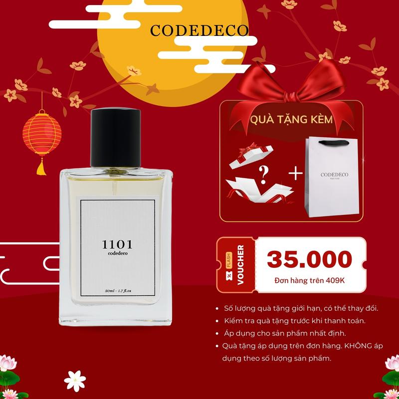 Tinh dầu nước hoa nam CODEDECO 1101 hiện đại, cuốn hút 50ml Perfume Cosmetic