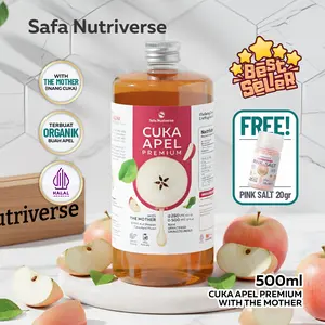 SN CUKA APEL 500ML WITH MOTHER Apple Vinegar  Botol  Organic Lemonify