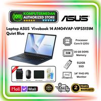 Gambar Laptop ASUS Vivobook 14 A1404VAP VIPS5151M 90NB13U1-M00AM0 Intel Core 5 120U RAM 16GB SSD 512GB 14″ inch FHD Win 11 Home + OHM 2024 + M365 Quiet Blue dari KomputerMedan OS Kota Medan 1 Tokopedia