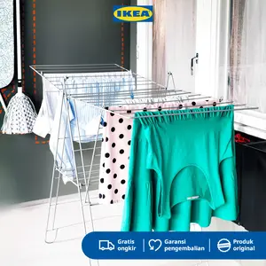 IKEA FROST Rak Jemuran Baju Dalam/Luar Ruangan Putih