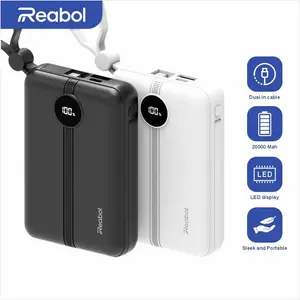Reabol PY005 20000mAh LED DIsplay Powerbank Built In Cable 22.5W Super Fast Charging Ultra-Compact