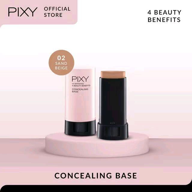 Pixy UV Whitening 4 Beauty Benefit Concealing Base -  2 in 1 Alas Bedak (Foundation) +Concealar 3