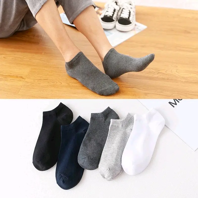 ( 6 pasang ) kaos kaki pendek polos/kaos kaki mata kaki polos pergelangan kaki/kaos kaki pria wanita