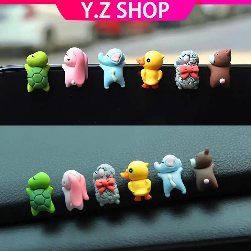 Bộ Mô Hình 6 Con Vật Mini Cute Trang Trí Nội Thất Xe Hơi Chức Năng Gắn Keo…