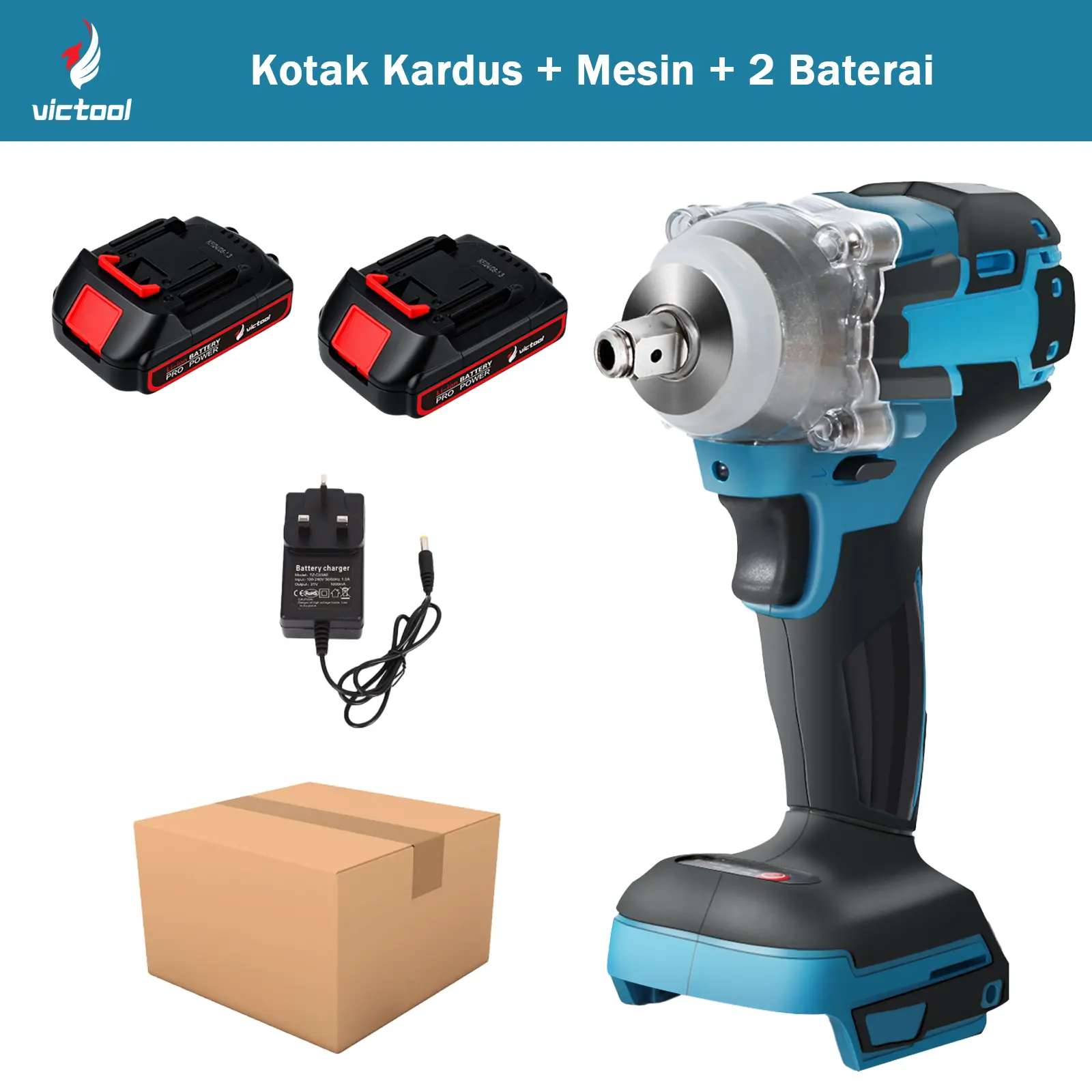 Kotak Kardus + Mesin + 2 Baterai