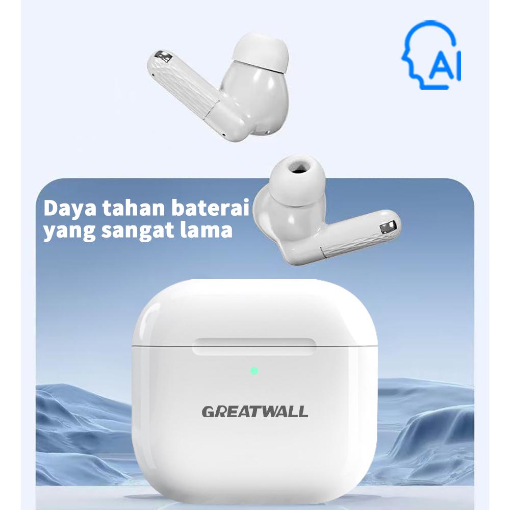 AI Greatwall Original TWS Headset Bluetooth Nirkabel Bluetooth 5.3 Earphone Earbud Olahraga Headset Musik Sentuh Cerdas Untuk Semua Ponsel Pintar