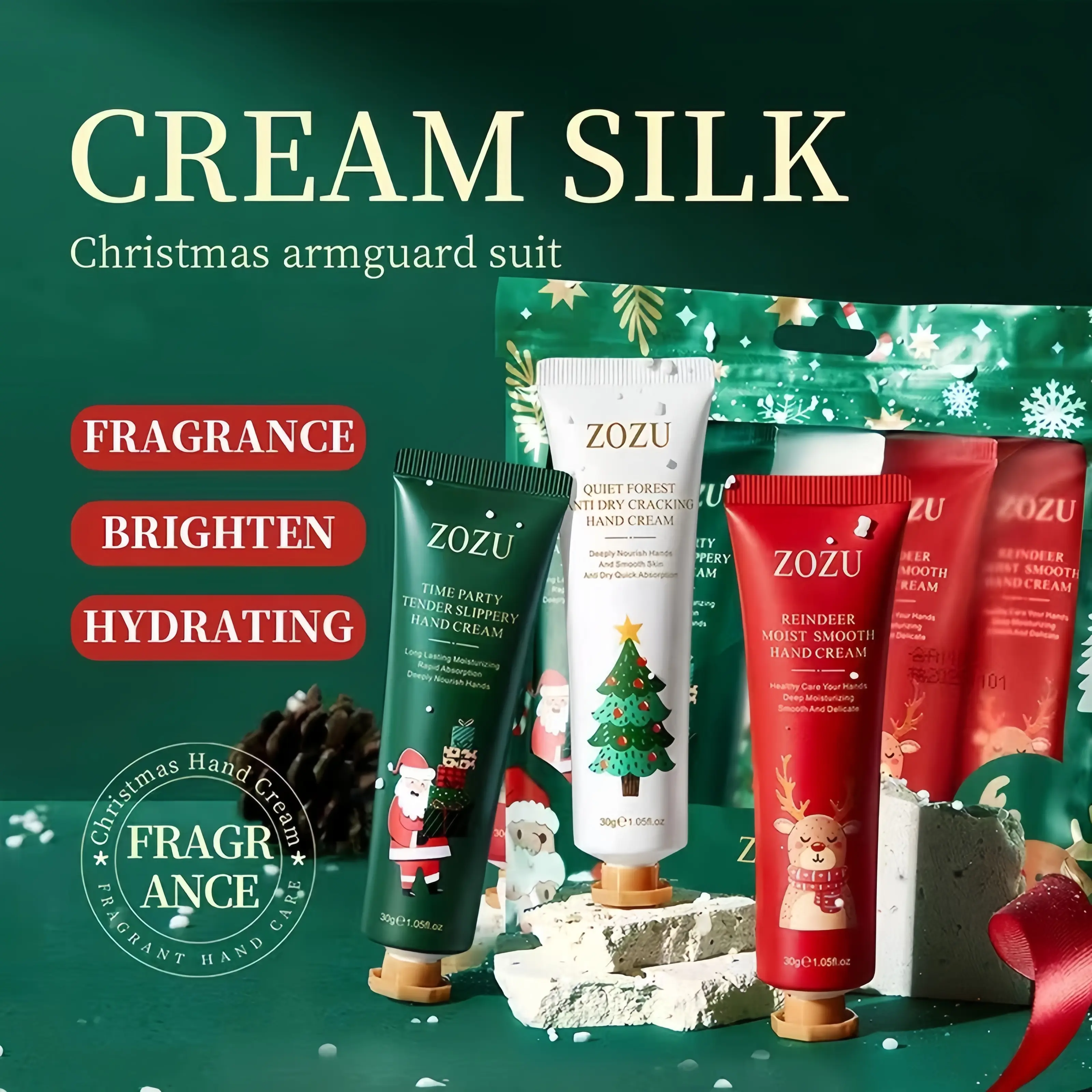 Christmas Hand Cream Set ZOZU Hand Cream Aanti-aging Moisturizing  Hand Cream Winter
