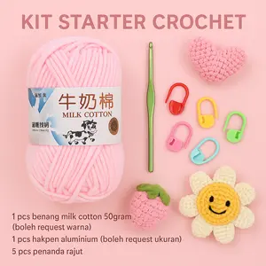 MADEBYBULAT - PAKET STARTER KIT CROCHET MILK COTTON PEMULA