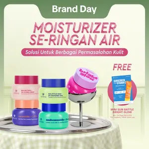 [BRAND DAY] Emina Water Gel Moisturizer 30g | Mencerahkan & Mengurangi Flek Hitam | 48H Menjaga Kelembapan, Memperkuat Skin Barrier Mengurangi, Jerawat, dan Meredakan Kemerahan, Kulit Glowing, Mengandung Niacinamide, dan Vitamin C