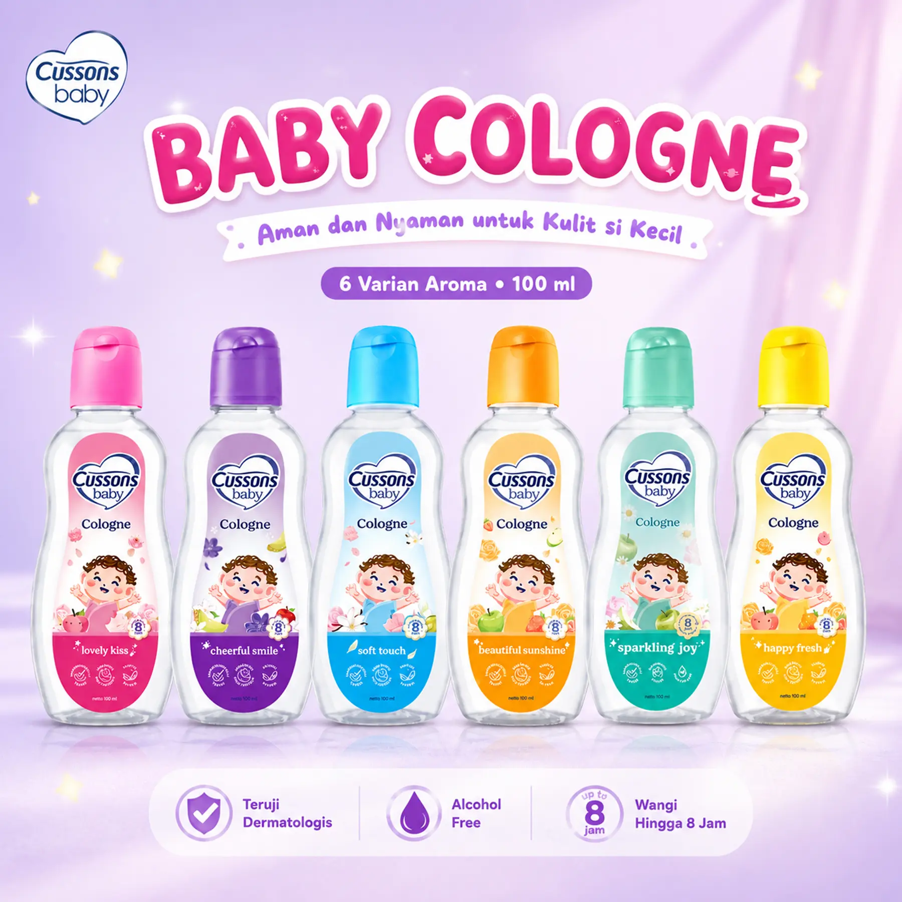 Cussons Baby Cologne 100ml – Minyak Wangi Bayi Aroma Lembut Tahan Lama