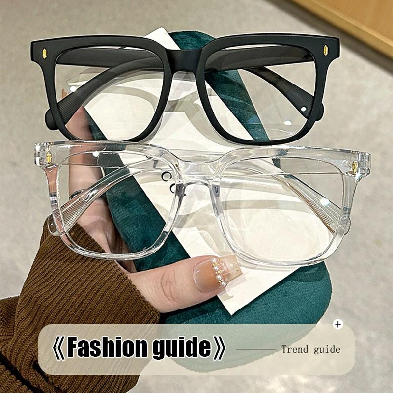 Kính gọng vuông trong suốt, kính unisex, kính chống ánh sáng xanh.