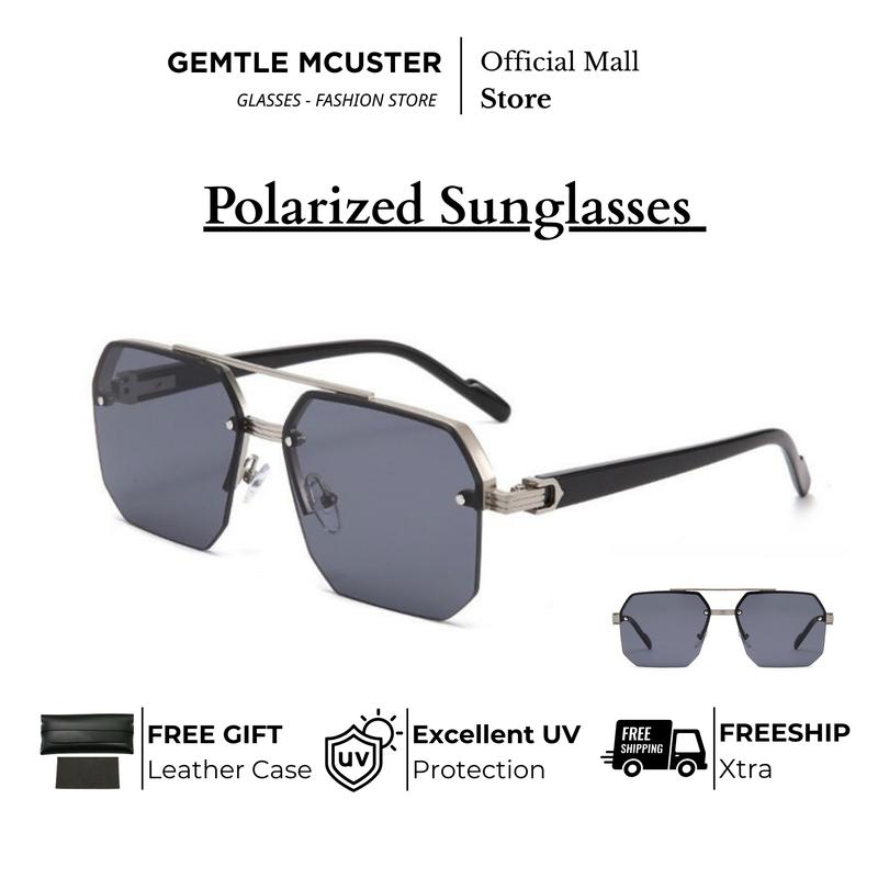 Kính Râm Lái Xe Dành Cho Nam Giới Cầu Đôi Bằng Kim Loại Xuyên Biên Giới Phong Cách Âu Mỹ Hợp Xu hướng Kính Râm Cao Cấp Kính Râm Nửa Gọng 5548 Hàng Mới Về