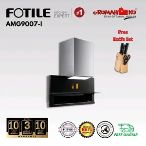 Fotile AMG9007-I Chimney Hood 90cm Smart Cooker Hood Integration Garansi 10 Tahun Motor Silent 1950m³/h Maks Flowrate Free Instalasi Original Bergaransi Resmi