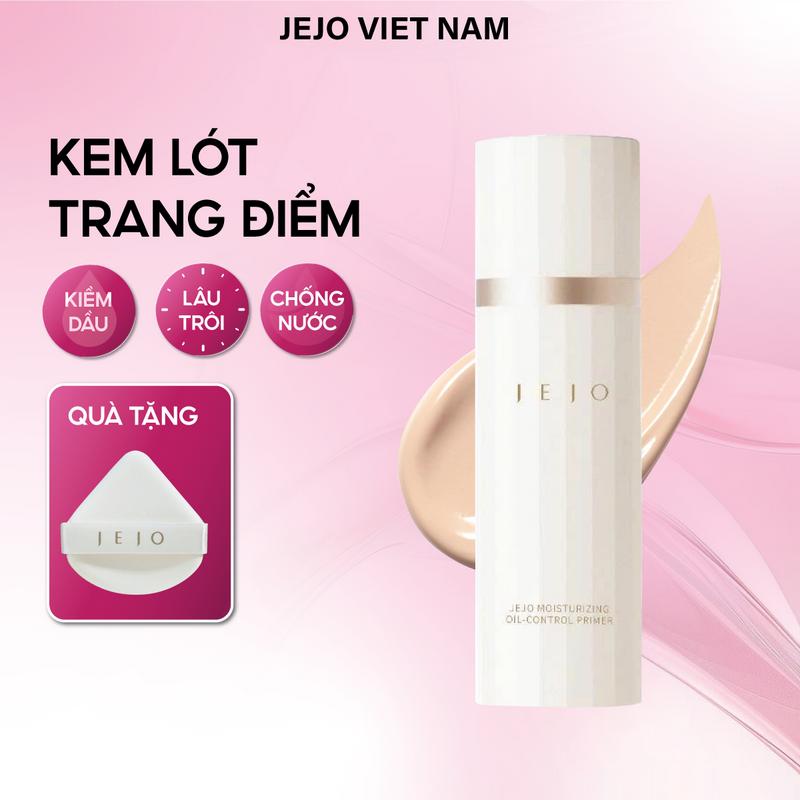 【XinChao Kem Lót Face JEJO - 15ml và 30ml TẶNG KÈM BÔNG MÚT Kiểm Soát Dầu Bám Nền Suốt 8h Thành Phần Dưỡng Ẩm Không Gây Khô Mốc Nền