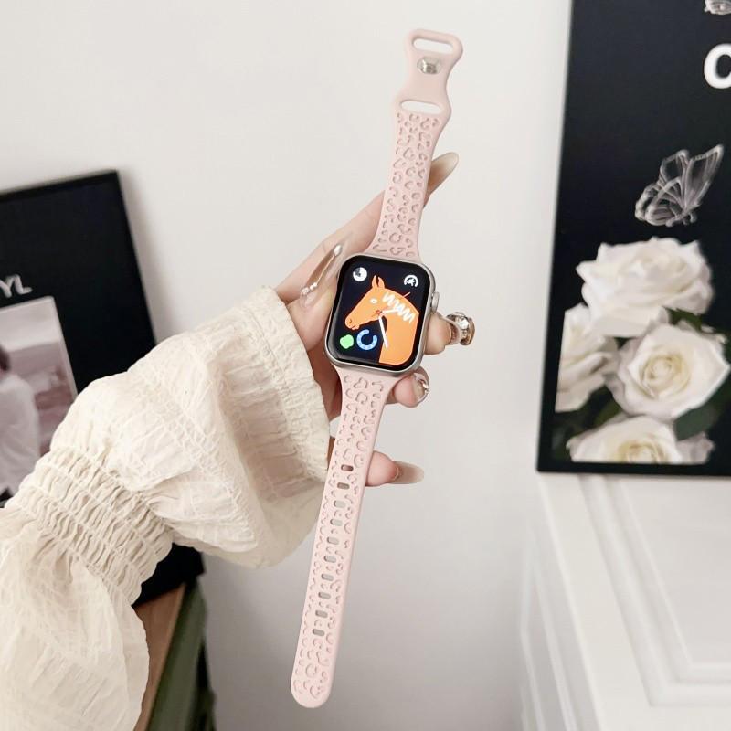 Lucu Slim Strap for Apple Watch Ultra 2 49mm 46mm 45mm 41mm 44mm 40mm 42mm 38mm iwatch Series 10 9 8 7 6 SE/2 5 4 3 2 1 Soft Sport Silicone Rubber Band Belt Accessories Tali Jam Tangan Smartwatch I8 Pro Max I9 T800 Ultra S8 S9 Ultra 8 MAX 9 PRO S20 T500 2