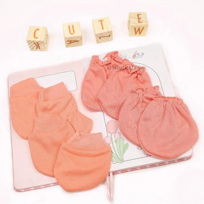 Ready (1 SET) Sarung Tangan Kaki Polos New Born 0-3 Bulan / Sartaki Baby Girl Boy Perempuan Laki Laki NewBorn Month Baru Lahir SNI kiosbalitafawa 4
