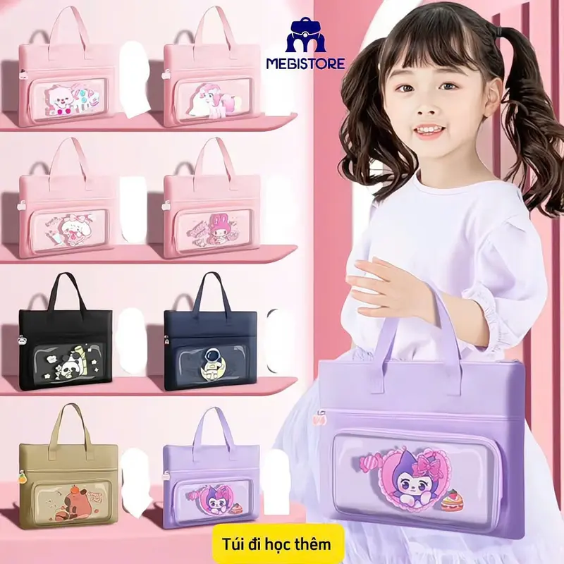CẶP ĐI HỌC THÊM CẤP 1 CHO BÉ TRAI VÀ BÉ GÁI ĐỰNG VỪA BÀNG , SGK .. CÓ 3 NGĂN 0