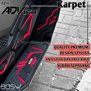 BOSW Pijakan Kaki Adv 160 Aksesoris Karpet Motor Honda Matic Bahan Karet