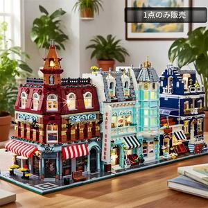 MOCヨーロピアンスタイル ミニブロック コーヒーショップ・食料品店 玩具、子供へのクリスマス＆誕生日プレゼントに最適、ユニセックスで楽しめる