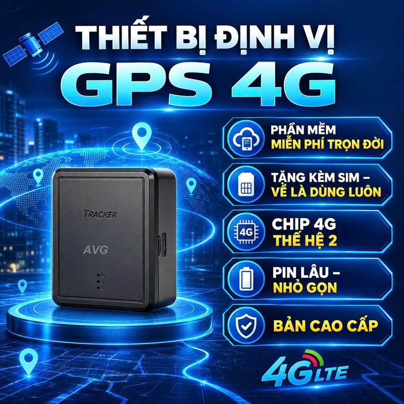 Thiết bị định vị GPS 4G không dây ô tô xe máy, chính xác cao, phần mềm miễn phí…