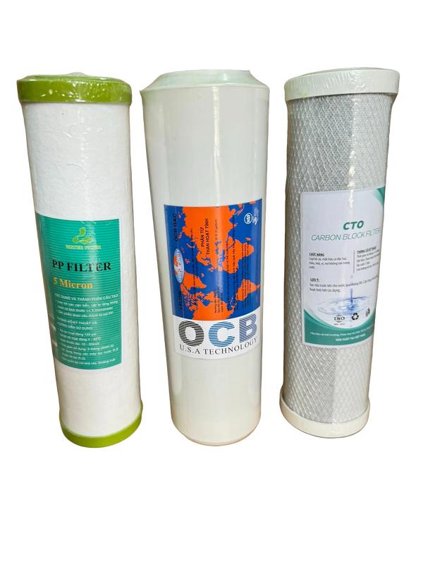 Bộ 3 lõi lọc nước dùng được cho tất cả máy lọc nước/ OEM