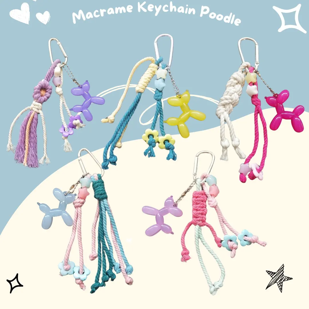 Bag charm macrame  - Gantungan kunci macrame/Bag charm/keychain Tas Ganci