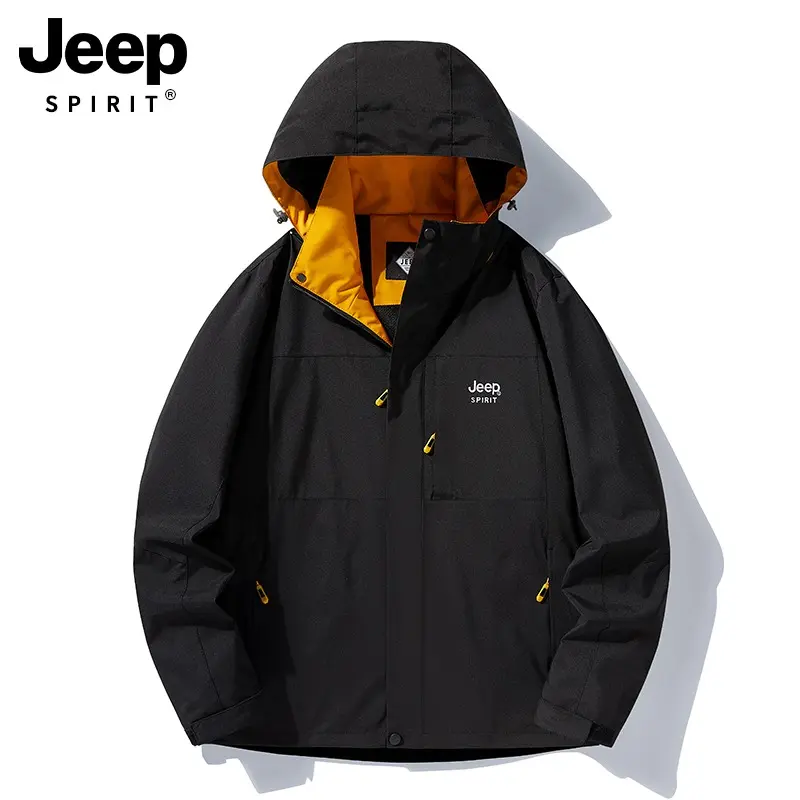 Áo Khoác Chống Gió, JEEP SPIRIT, Mỏng, Thích Hợp Cho Thể Thao Và Ngoài Trời, Thời Trang, Thường Ngày, Chống Thấm Nước, Dành Cho Nam Giới