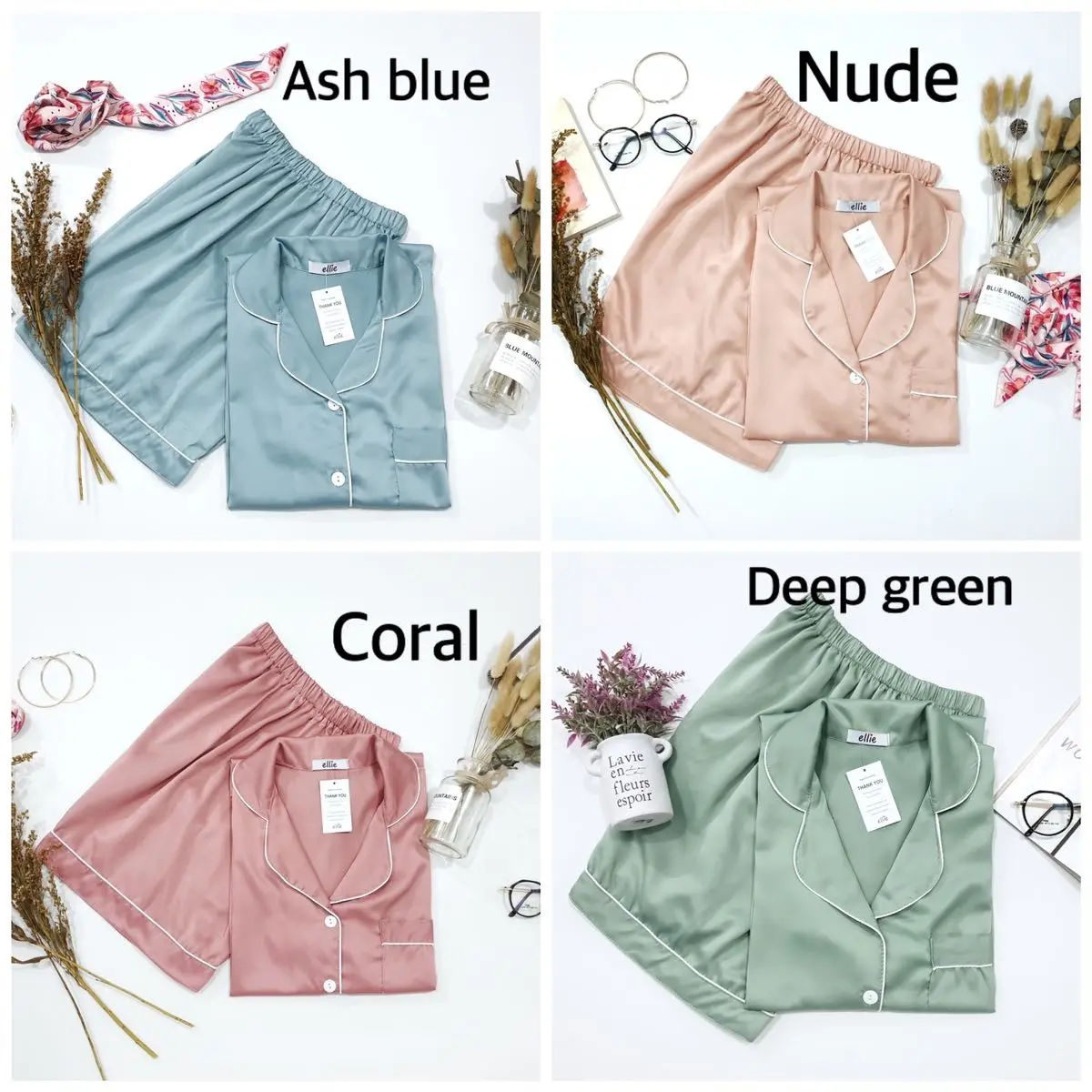 PIYAMA SATIN PREMIUM (HOTPANTS) HP CELANA PENDEK