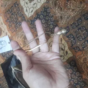 kalung Liontin Batu Mustik0 Merah Delima Bentuk Puli Labu Kuningan Anti Karat bonus tali kalung