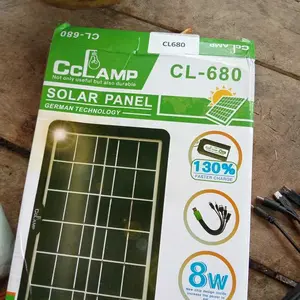 CCLAMP Solar Panel Tenaga Surya - Panel surya multifungsi dilengkapi dengan beberapa kabel pengisi daya Pengisian Daya Ponsel Tenaga Surya Portabel